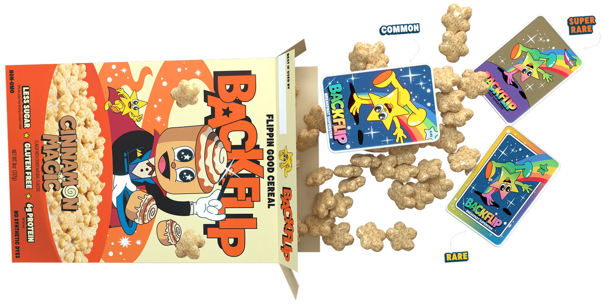 Backflip collectible cards collage