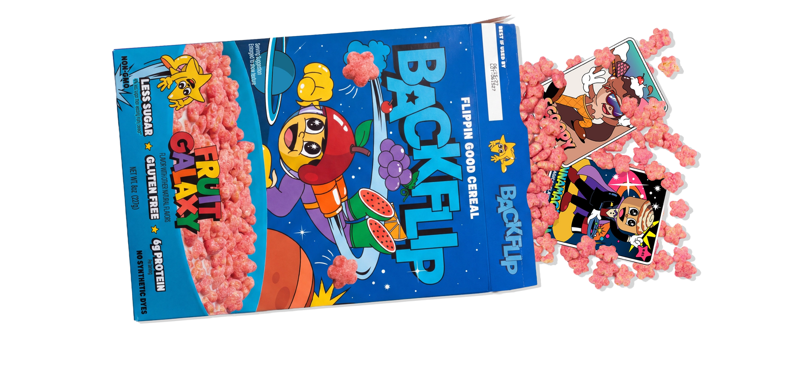 Backflip collectible cards collage